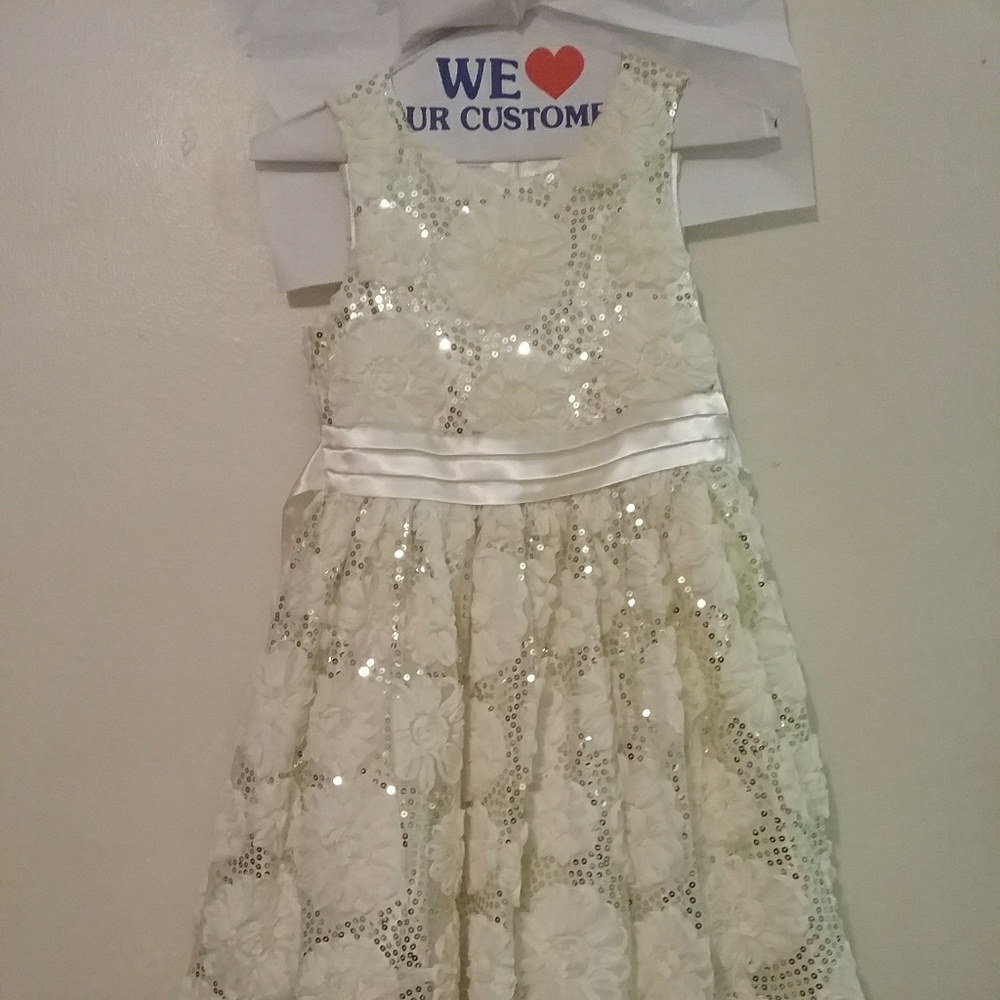 White Sequence Dress